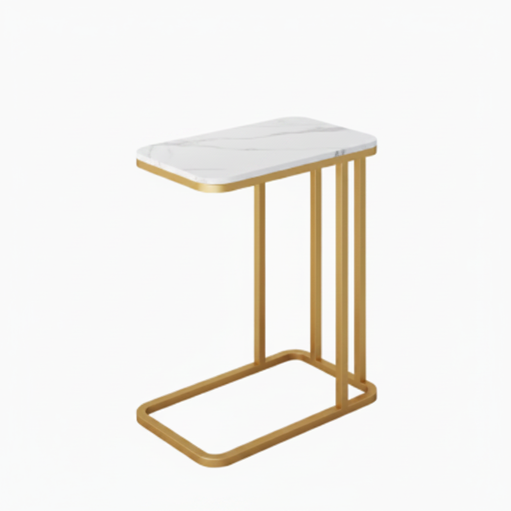 IHOME Nordic Marble Side Table for Bedroom (Single)
