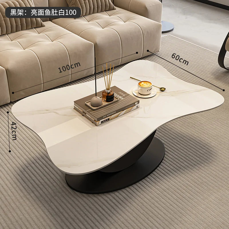 Italian Simple Coffee Table Trendy Aesthetic Design Eclectic Coffee Table Luxury Neutral Table De Salon Living Room Furniture